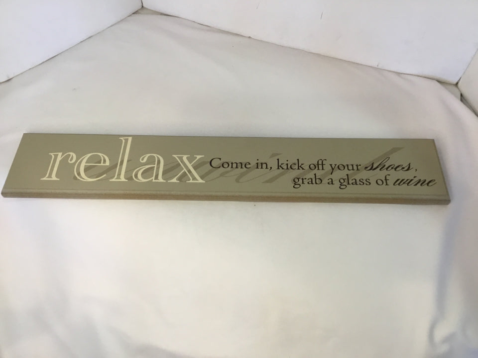 Sign Wood Gray/Brown Wall Decoration Art