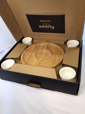 Smirly Charcuterie Bamboo Cheese Dish