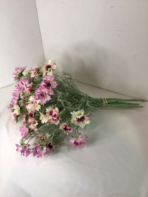 Pink/Green Faux Flowers