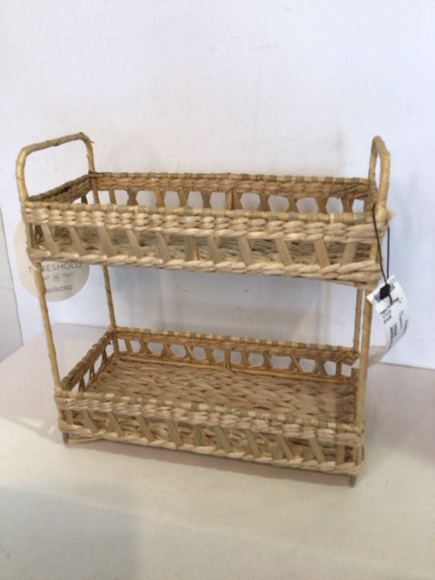 Threshold Vanity Seagrass Tiered Natural Organizer