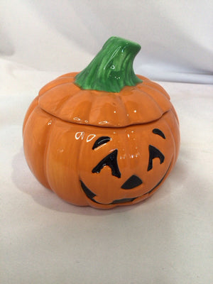 Halloween Orange Ceramic Pumpkin Candle Holiday Item