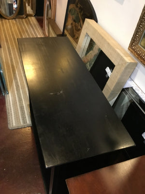 2 Shelves Wood Black Bookcase/Bookshelf