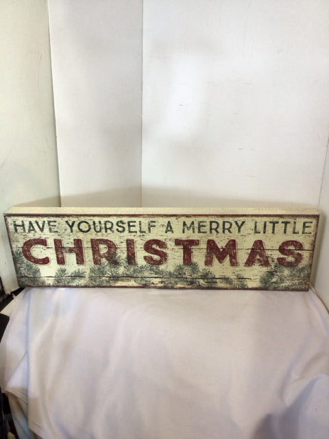 Primitives by Kathy Christmas Cream/Red Sign Holiday Item