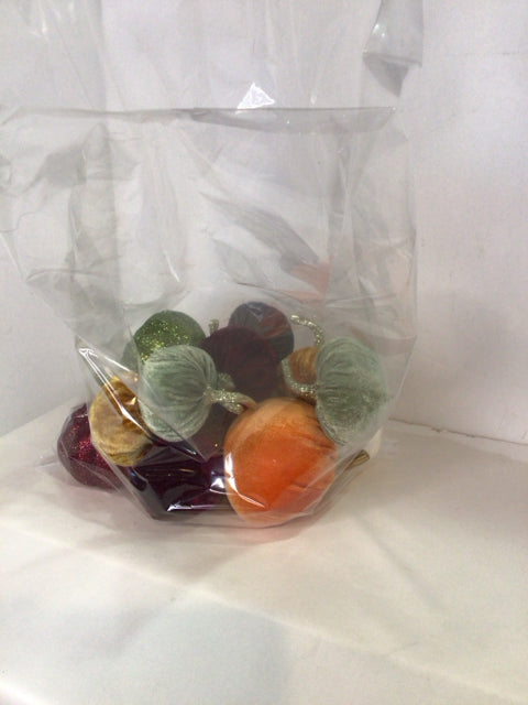 Fall Orange/Brown Pumpkin In Bag Holiday Item