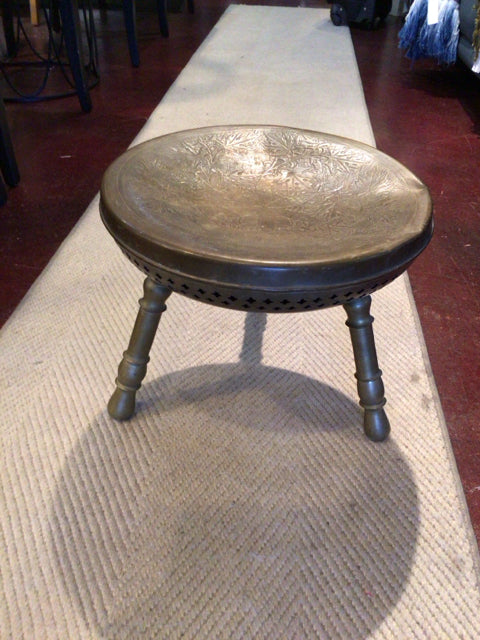 Brass Round As Is Stool/Foot Stool/Ottoman