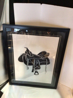 Black/Tan Saddle Framed Art