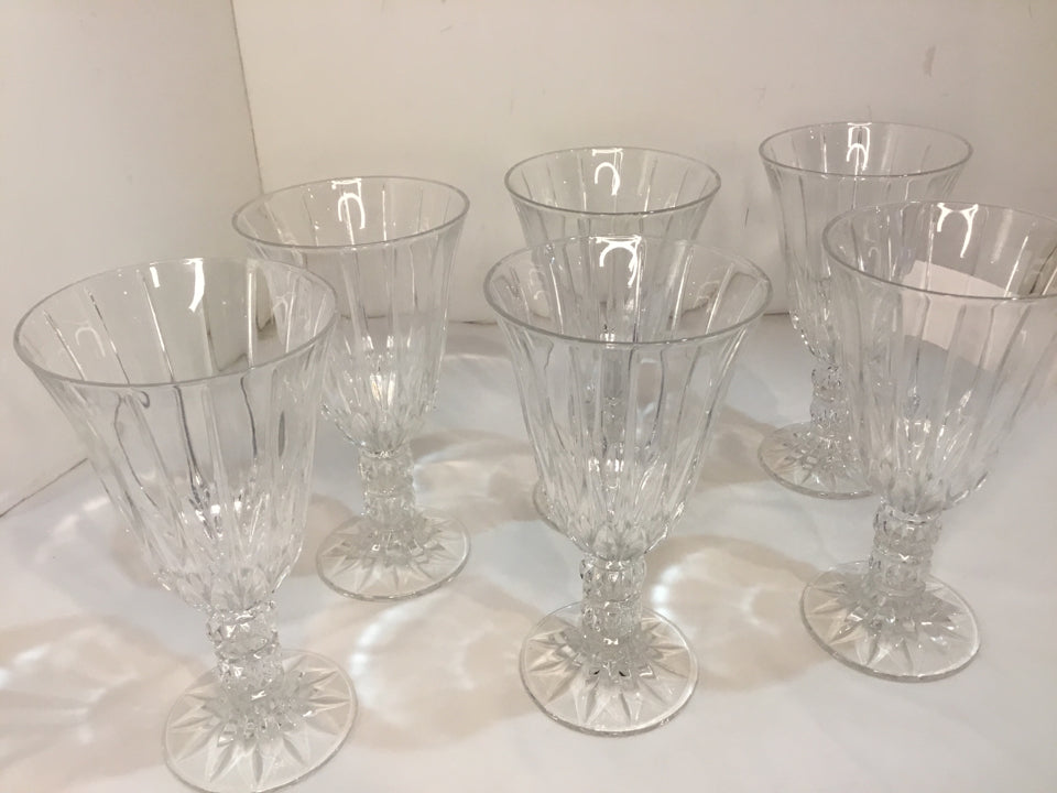 Oneida Set of 6 Clear Crystal Glasses