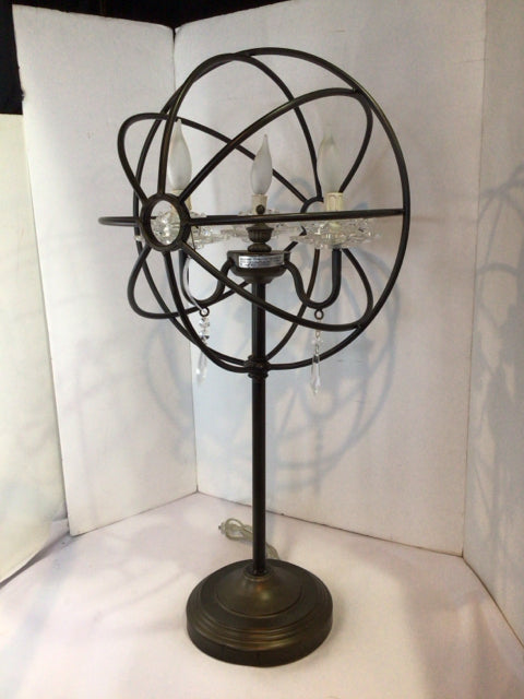 Bronze Metal Globe Lamp
