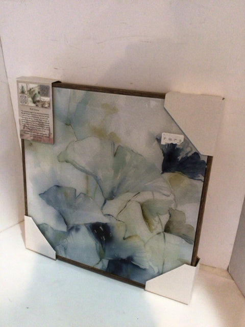 Blue/White Flowers Framed Art