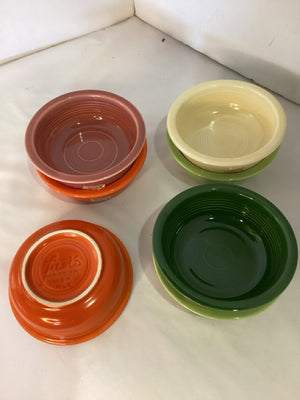 Fiestaware Vintage Set of 7 Multi Ceramic AS IS Bowl Set