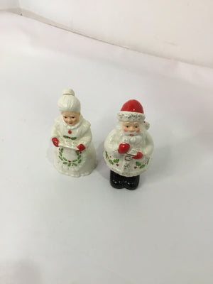 Lenox Salt & Pepper White/Red Mr & Mrs Claus Pair Holiday Item