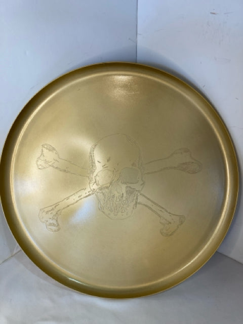 Threshold Halloween Gold Metal Skull Holiday Item
