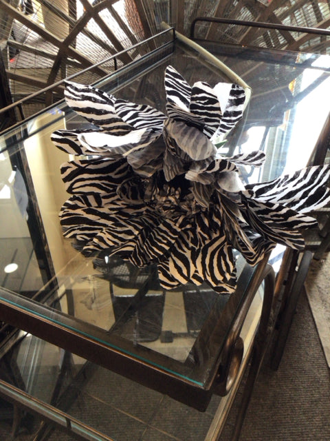 Black/White Silk Flowers