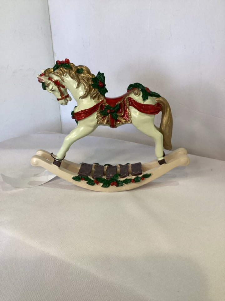 Rocking Resin Horse Holiday Item