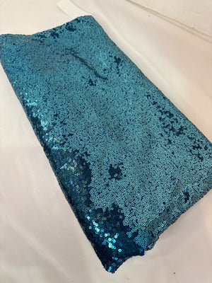 Blue Sequins Round Tablecloth