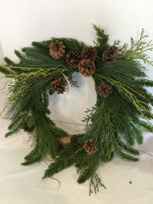 Wreath Green Pine Pine Cone Holiday Item