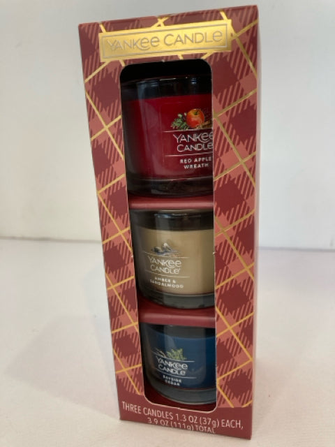 Yankee Candle Set of 3 Multi-Color Votive Miniature Candles