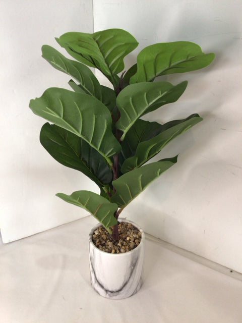 Green/White Faux Plant