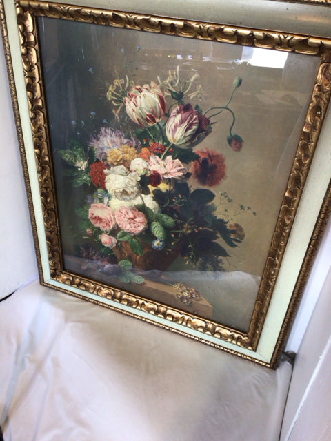 Still Life Multi-Color Floral Framed Art