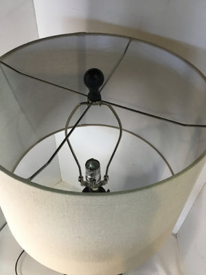Pottery Barn Gray Ceramic Lamp