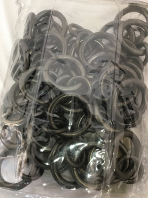 Gunmetal Metal Round Drapery Hooks
