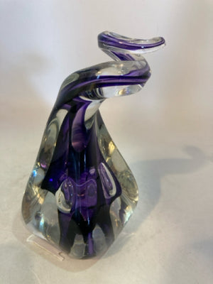 Purple Glass Paperweight