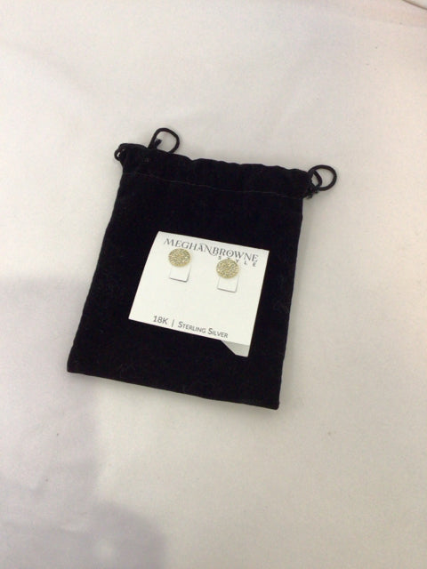 Meghan Browne Sterling Silver Silver Pave Earrings