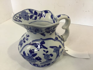 Vintage Blue/White Ceramic Pitcher