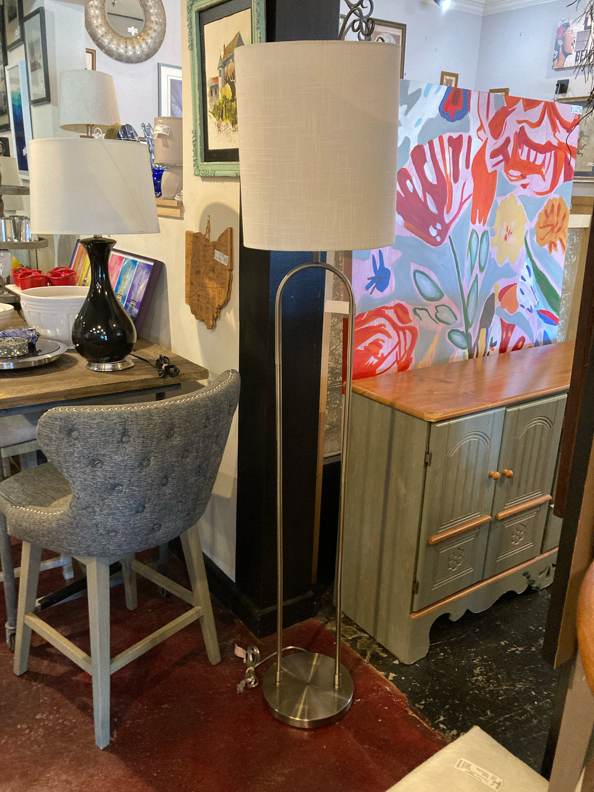 Joey Floor Floor Silver Lamp 7ybqjn2z