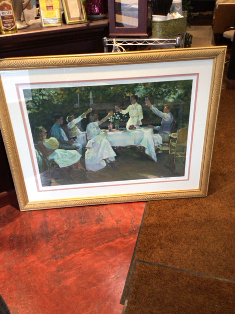 Impressionism Multi-Color People Framed Art