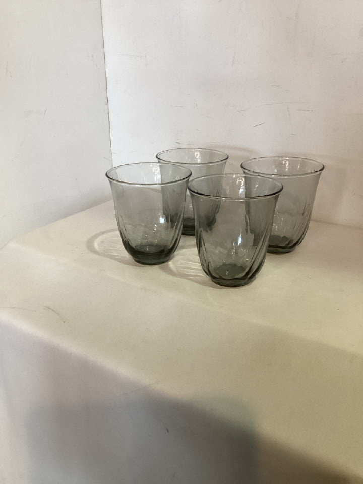 Tumbler Smoke Glass Set of 4 Glasses