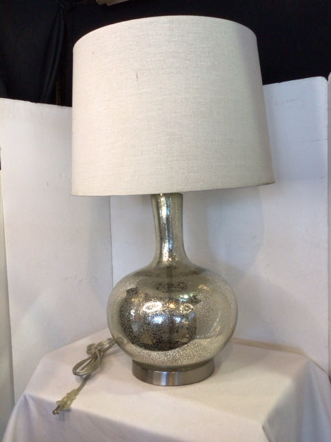 Silver Mercury Glass Lamp