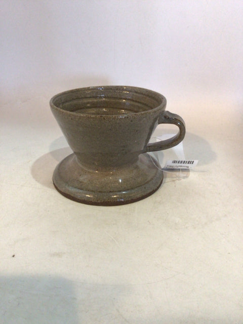 Gray Pottery Funnel Coffee Access.