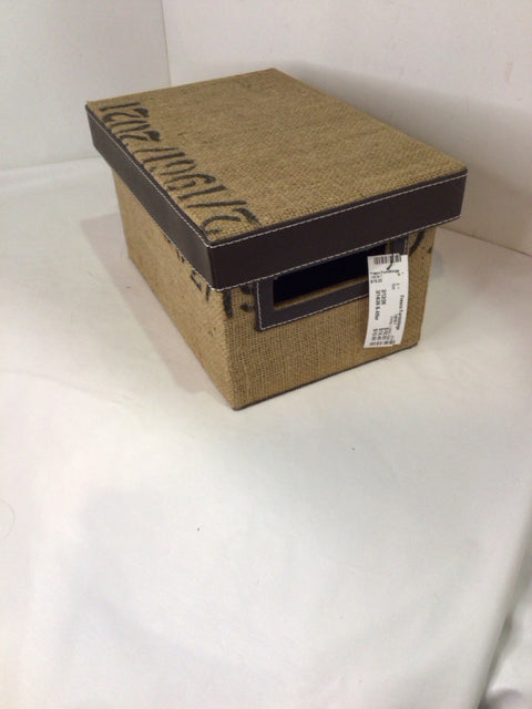 Burlap Lidded Box