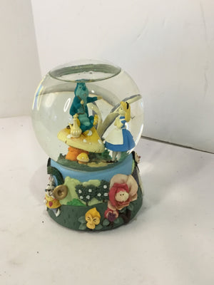 Enesco Blue/Multi Resin Alice in Wonderland Snow Globe