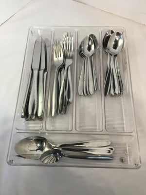 Set Silver Metal Silverware