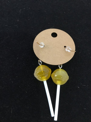 Acrylic Yellow Earrings