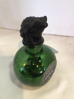 Halloween Green Glass Battery Operated Holiday Item