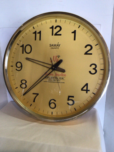 Retro Yellow Round Clock