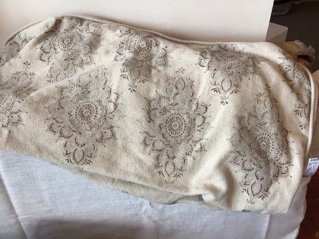 Brown/Cream Cotton Coverlet