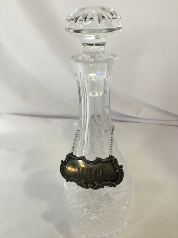 Cut Crystal W/Tag Decanter