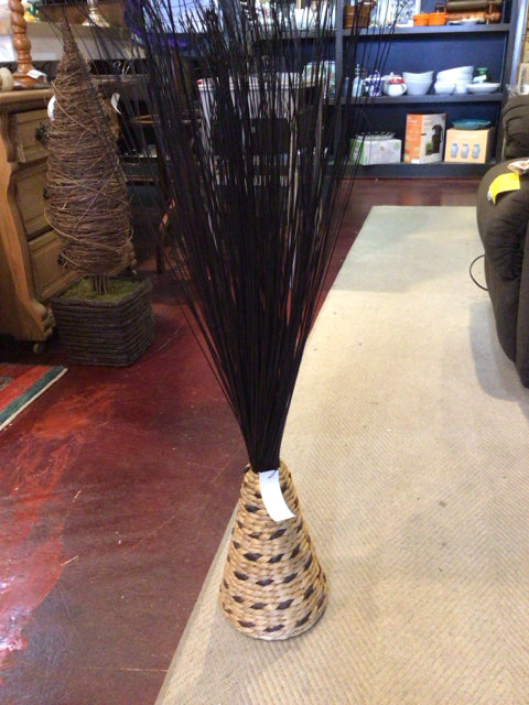Faux Black Seagrass Twig Holiday Item