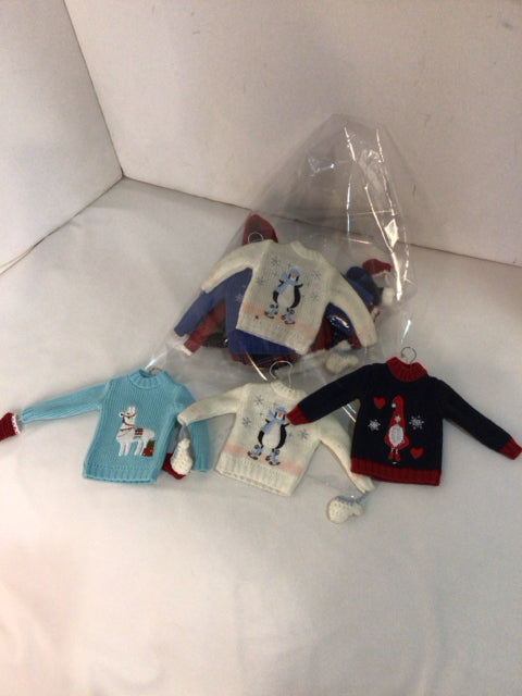Multi-Color Knit Ornaments Sweater Holiday Item