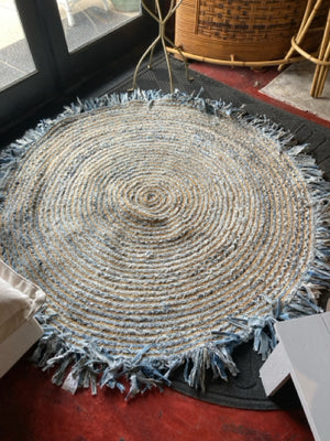 Rag Denim Blue/Tan Rug