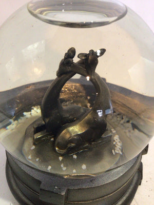 Bronze Giraffe Snow Globe