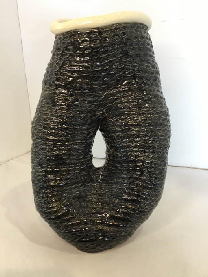 Black Ceramic Vase