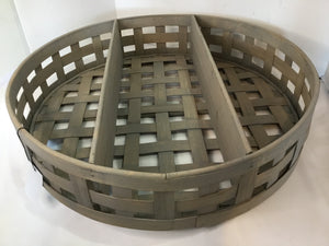 Gray Wood Round Shelf
