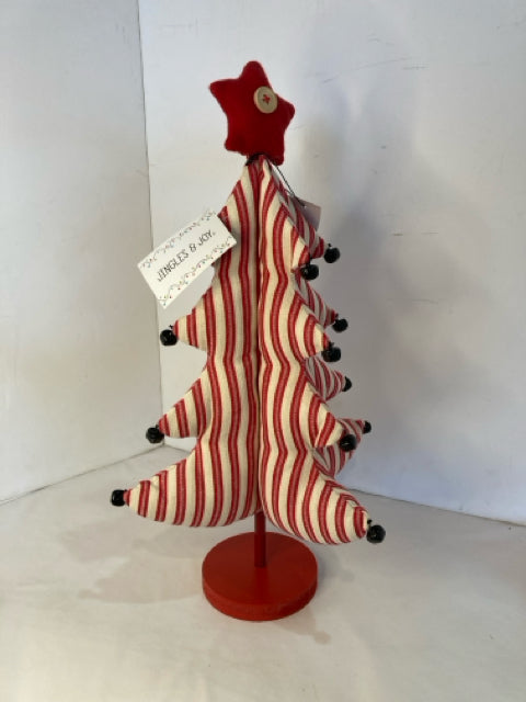 Christmas Red/white Fabric Christmas Tree Stripe Holiday Item