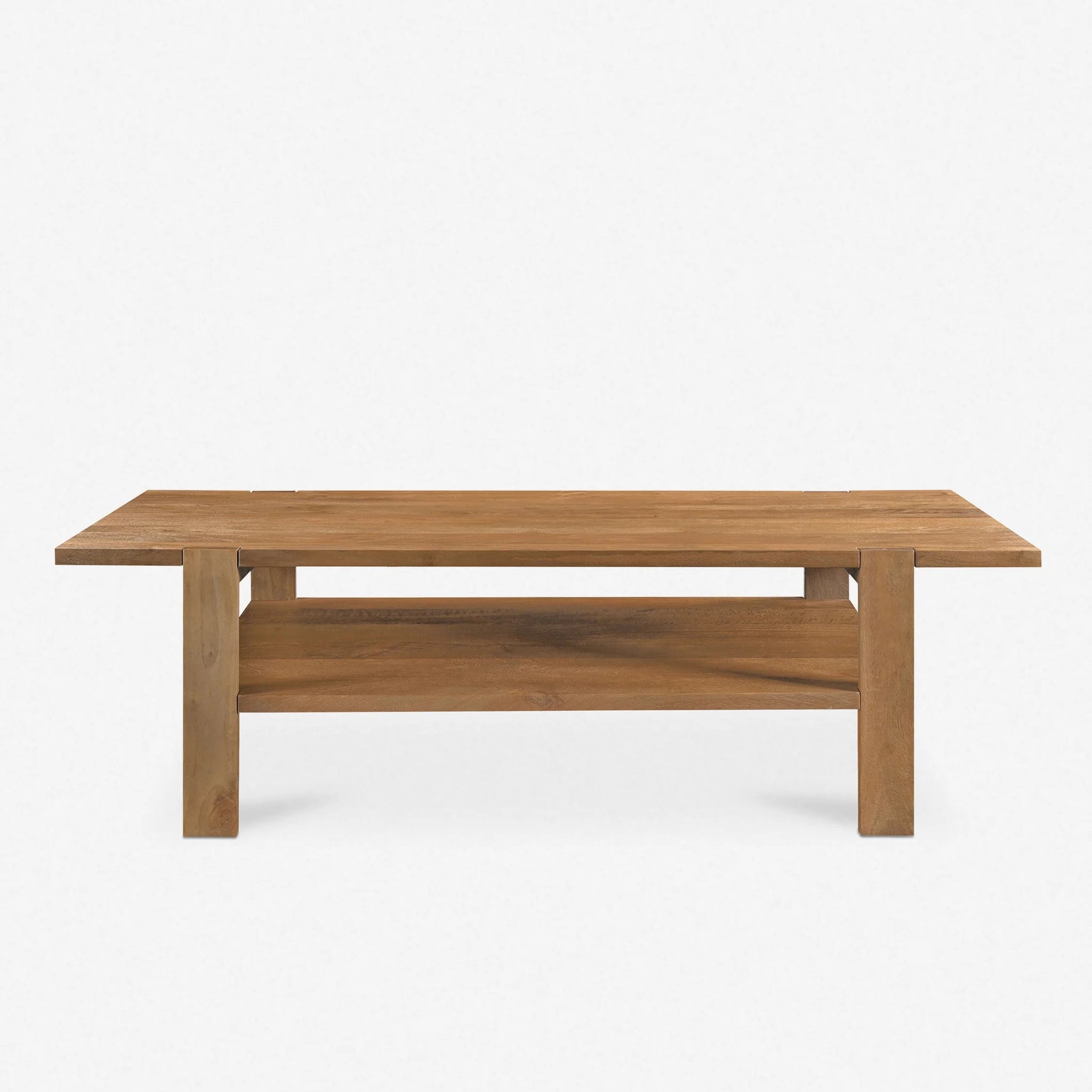 Lulu & Georgia Mission Wood Shelf on Bottom Brown Table 42K9M83E