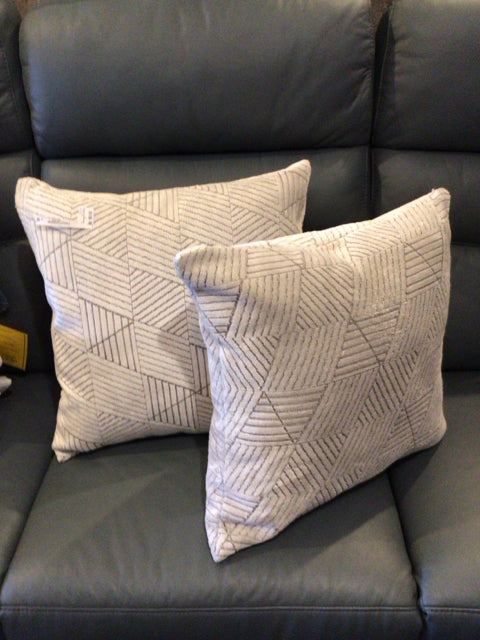 Pair Gray Velour Pillow Set